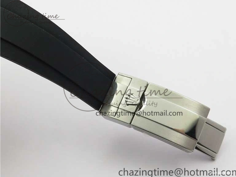 0130 Yacht-Master 116655 ARF SS Custom Made Black Ceramic Bezel on Oysterflex Rubber Strap A HighPerformance 3064